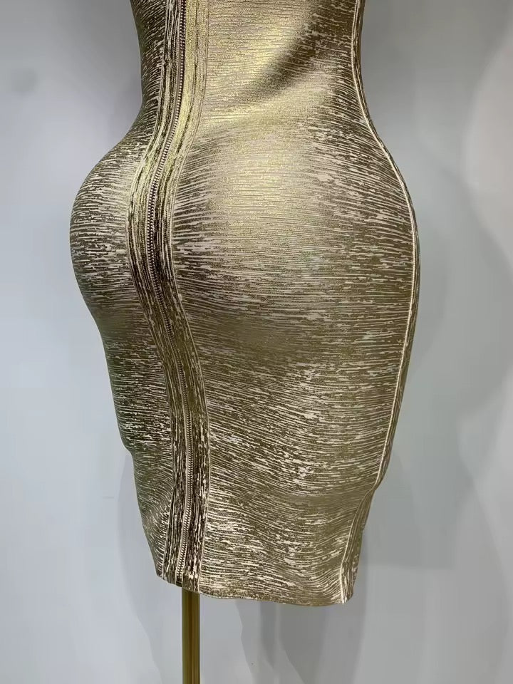 Sarah bandage dress- golden