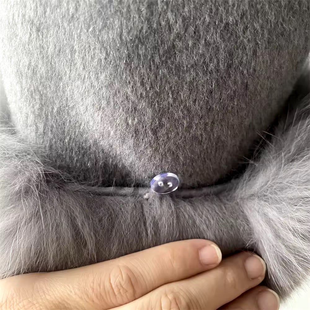 Betsy fur coat- grey