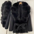 Alara fur coat- black