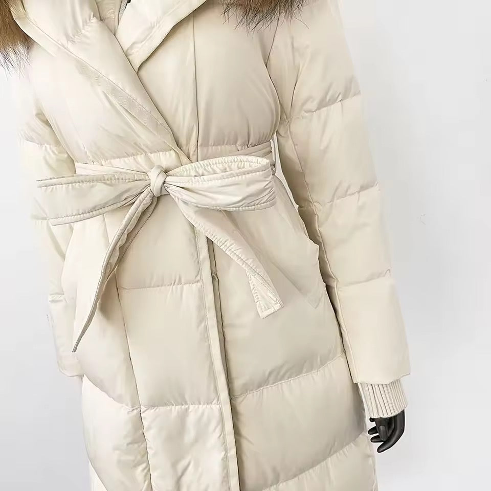 Valeria down coat- white/brown