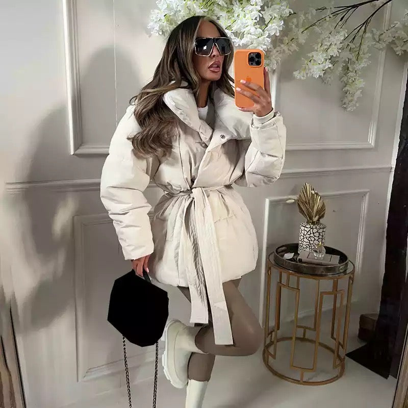 Lala puffer jacket- beige