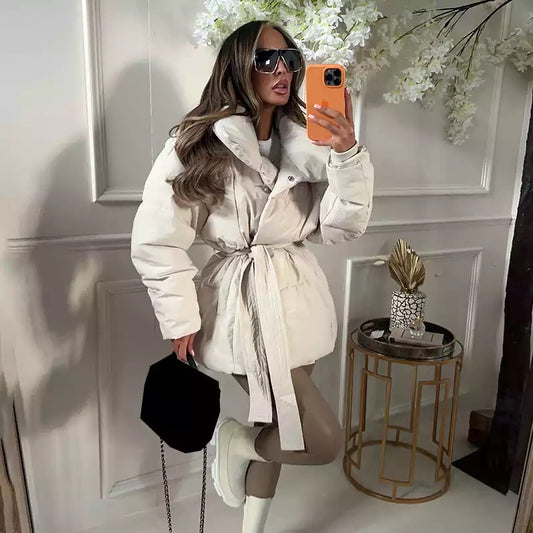 Lala puffer jacket- beige
