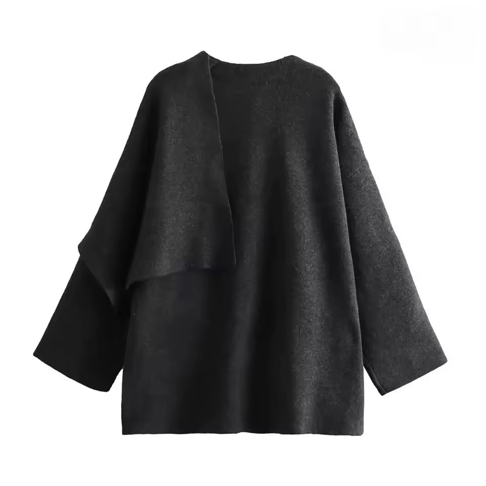 Anais cape- dark grey