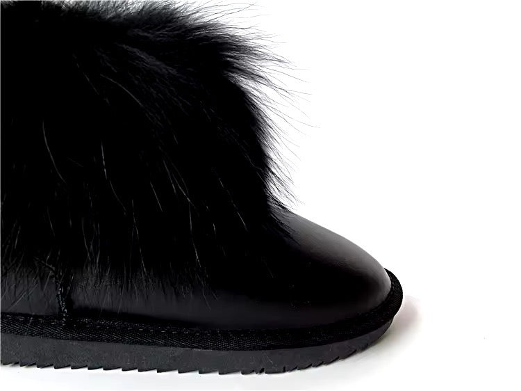 Johanna waterproof fur boots- black