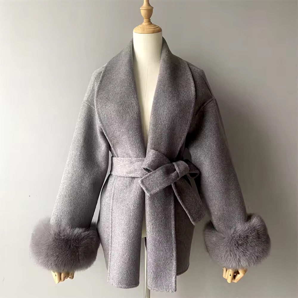 Betsy fur coat- grey