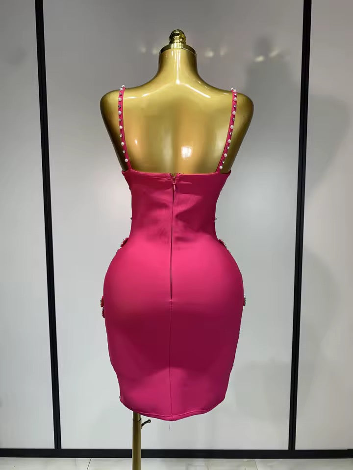 Morgan bandage dress- pink
