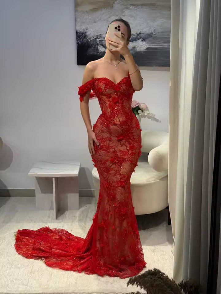 Vera gown- red