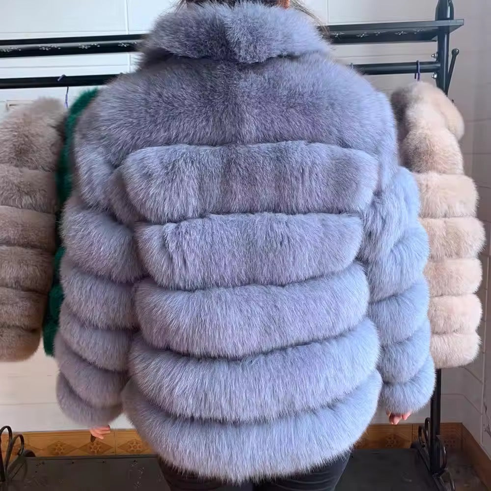 Linda fur jacket- grey