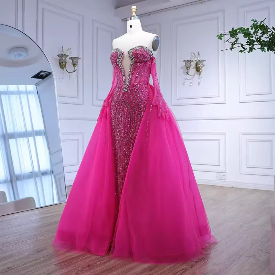 Emilia gown- hot pink