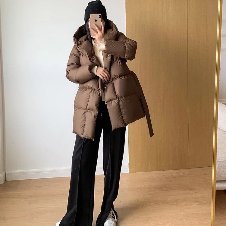 Amara down jacket- brown