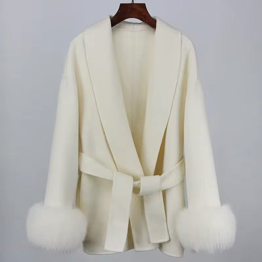 Betsy fur coat- light beige