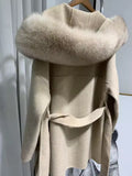 Noelia fur coat- warm beige