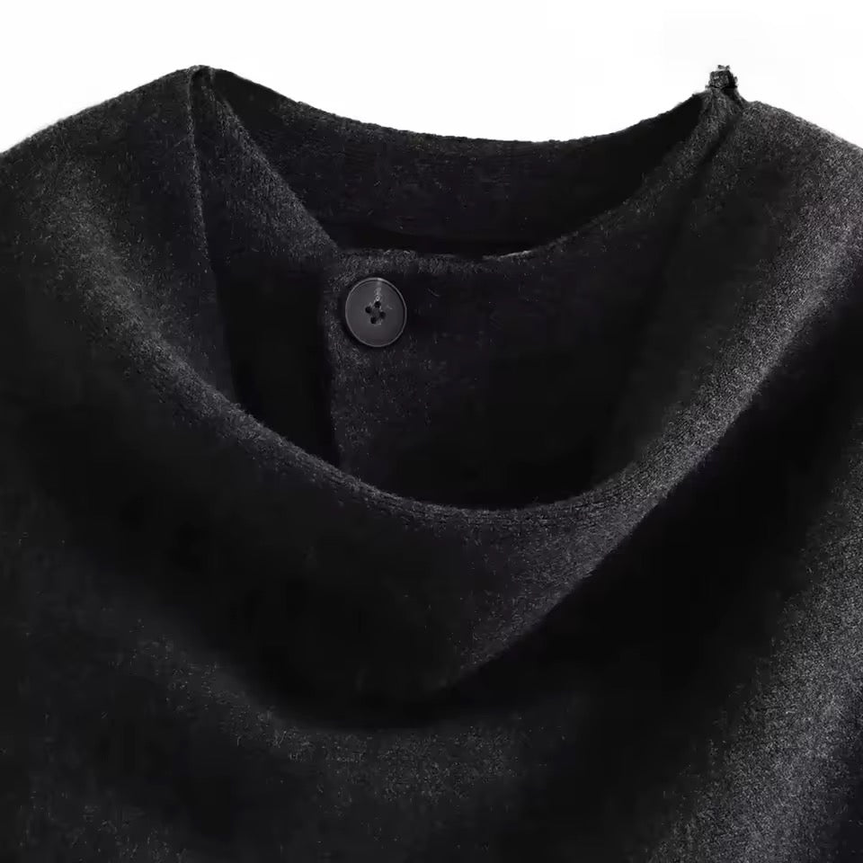 Anais cape- dark grey