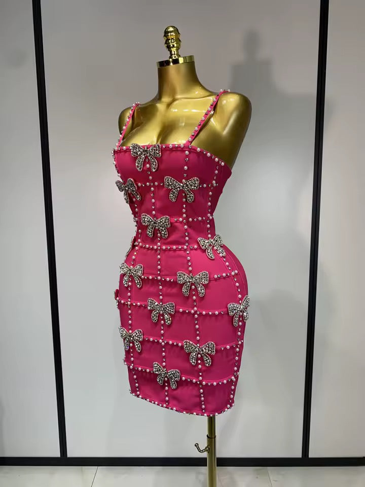 Morgan bandage dress- pink