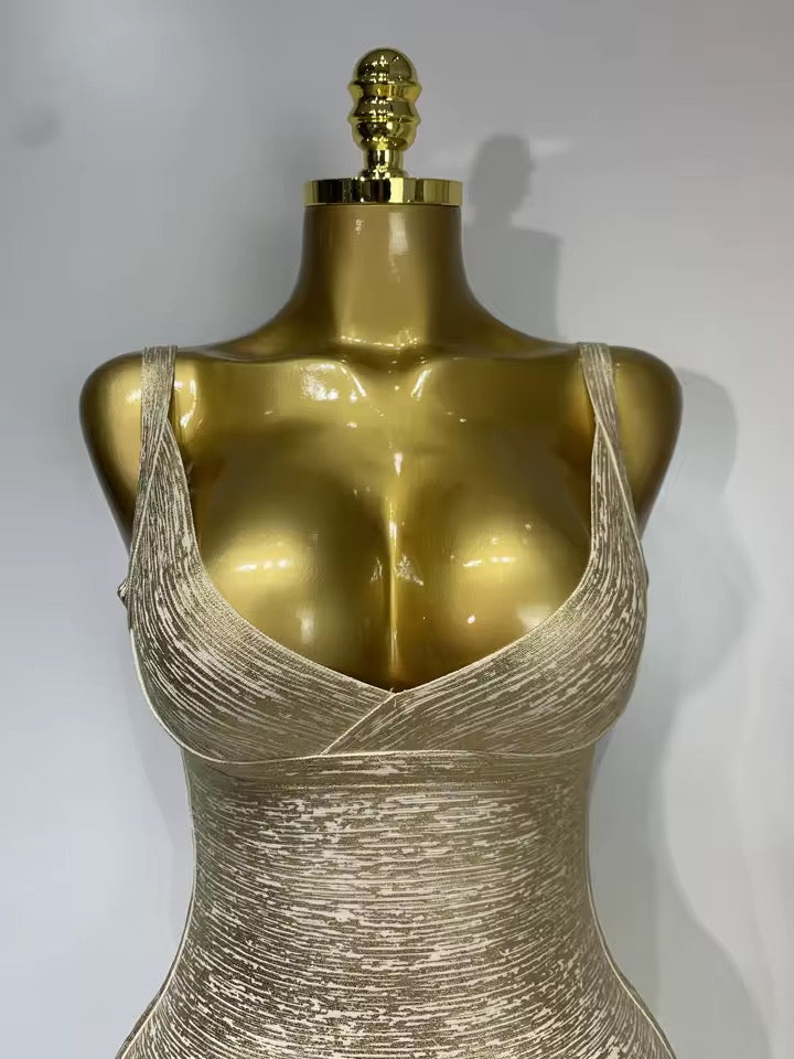 Sarah bandage dress- golden