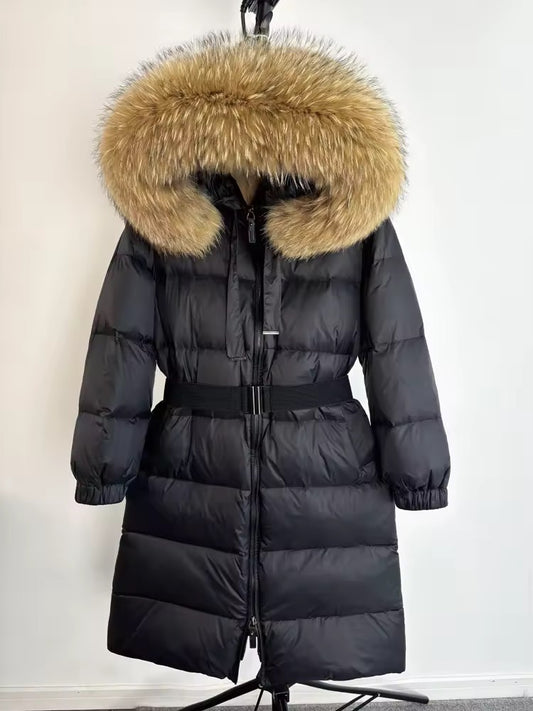 Donna down coat- black/brown