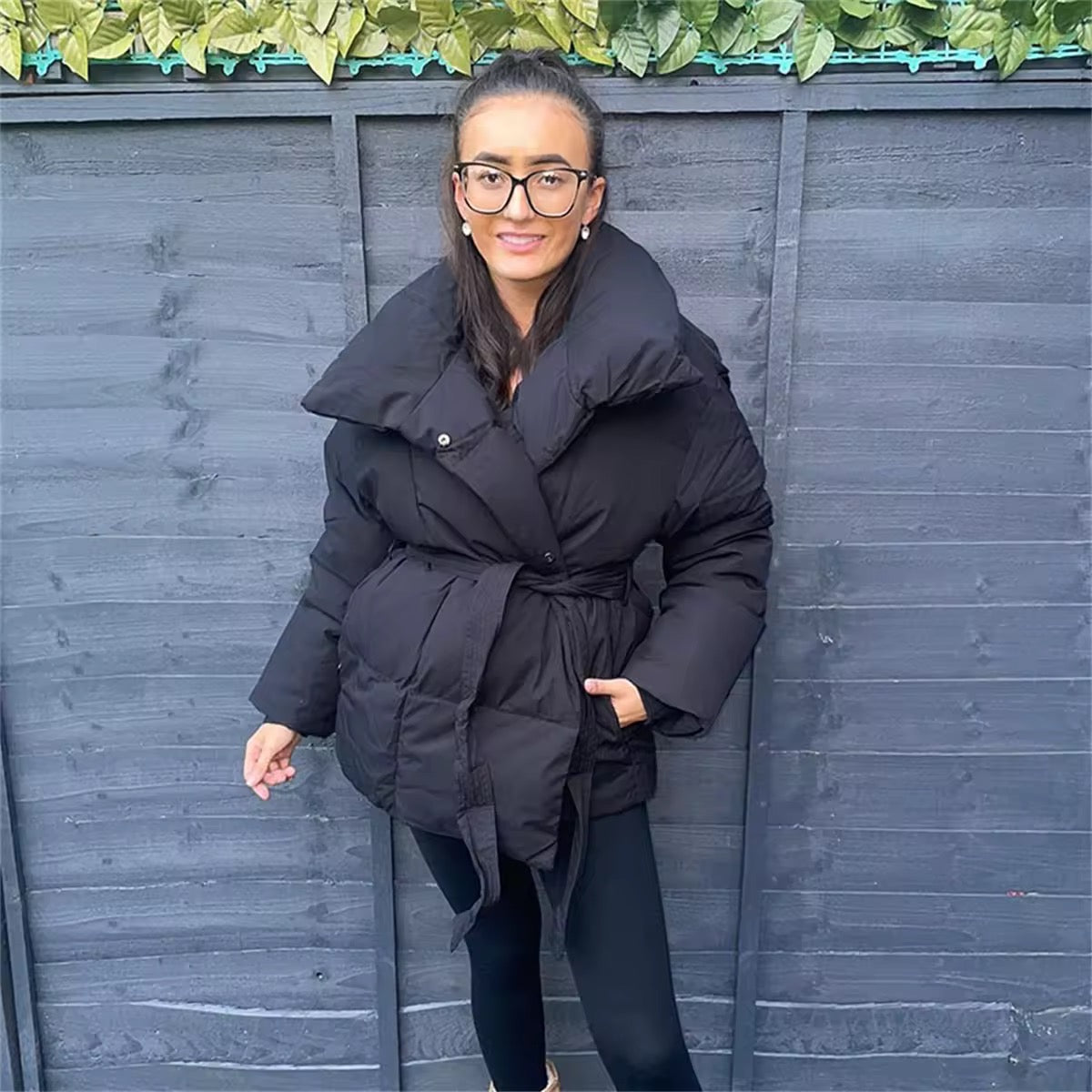Lala puffer jacket- black