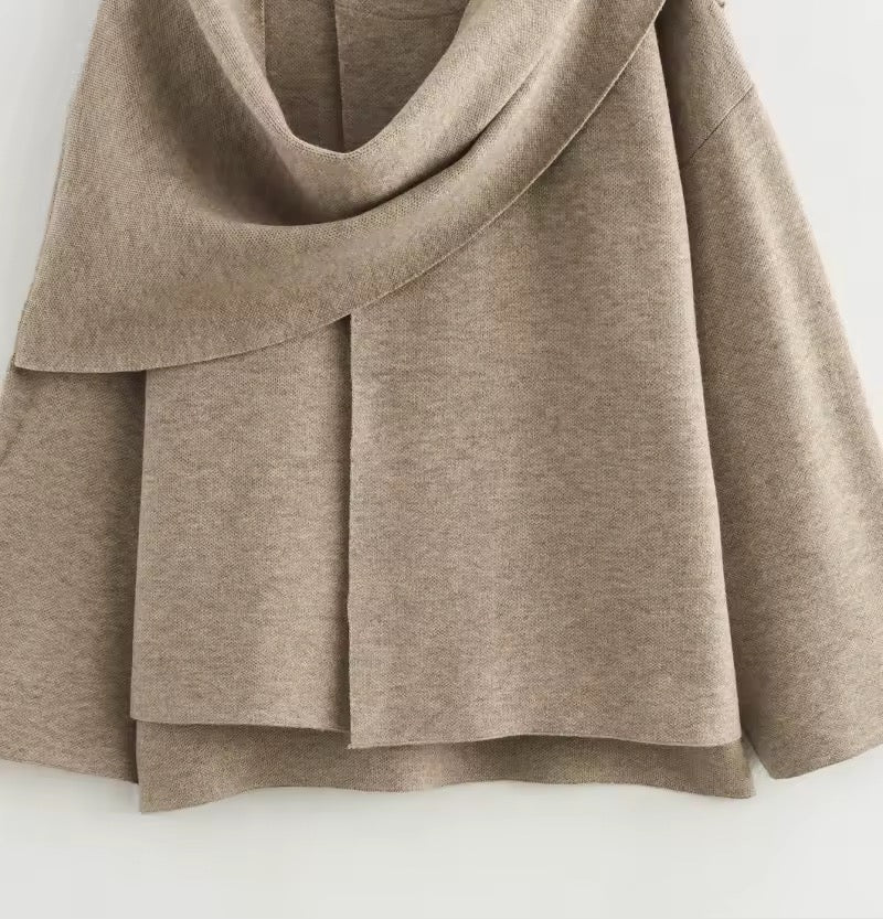 Anais cape- dark beige