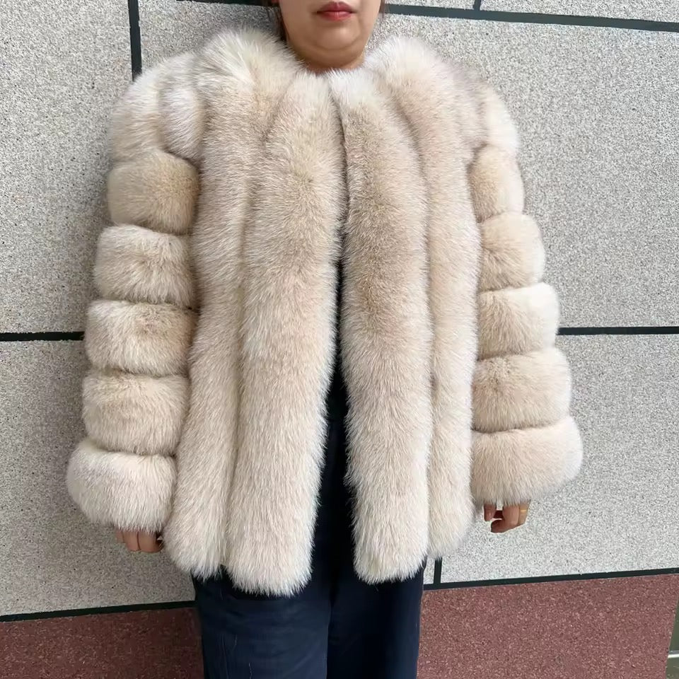 Isabella fur coat- beige