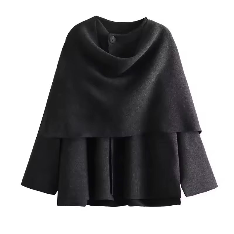 Anais cape- dark grey