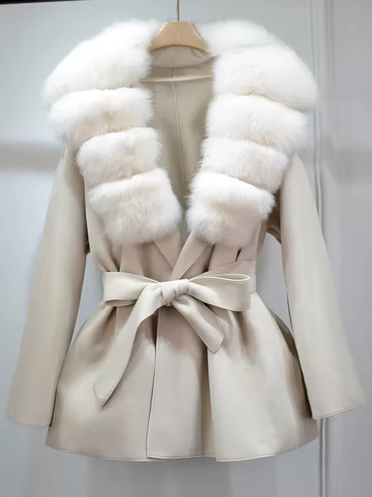 Mona fur coat- beige