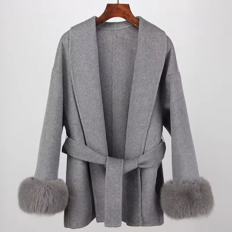 Betsy fur coat- grey