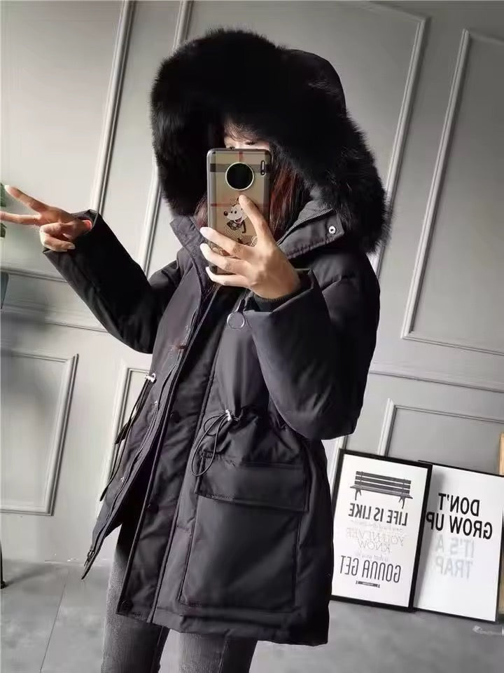 Dina down coat- black