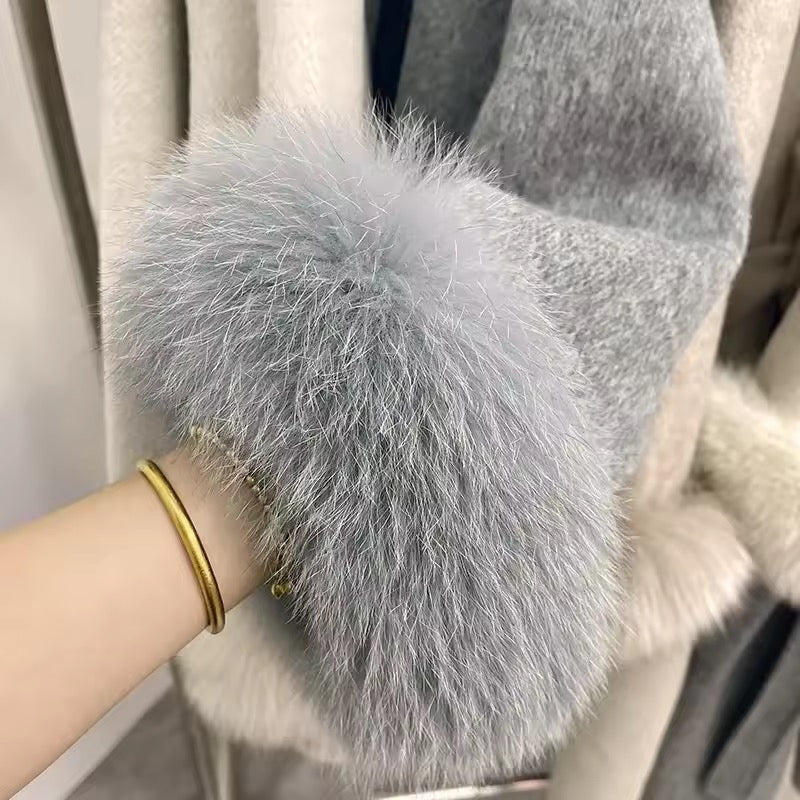Betsy fur coat- short grey