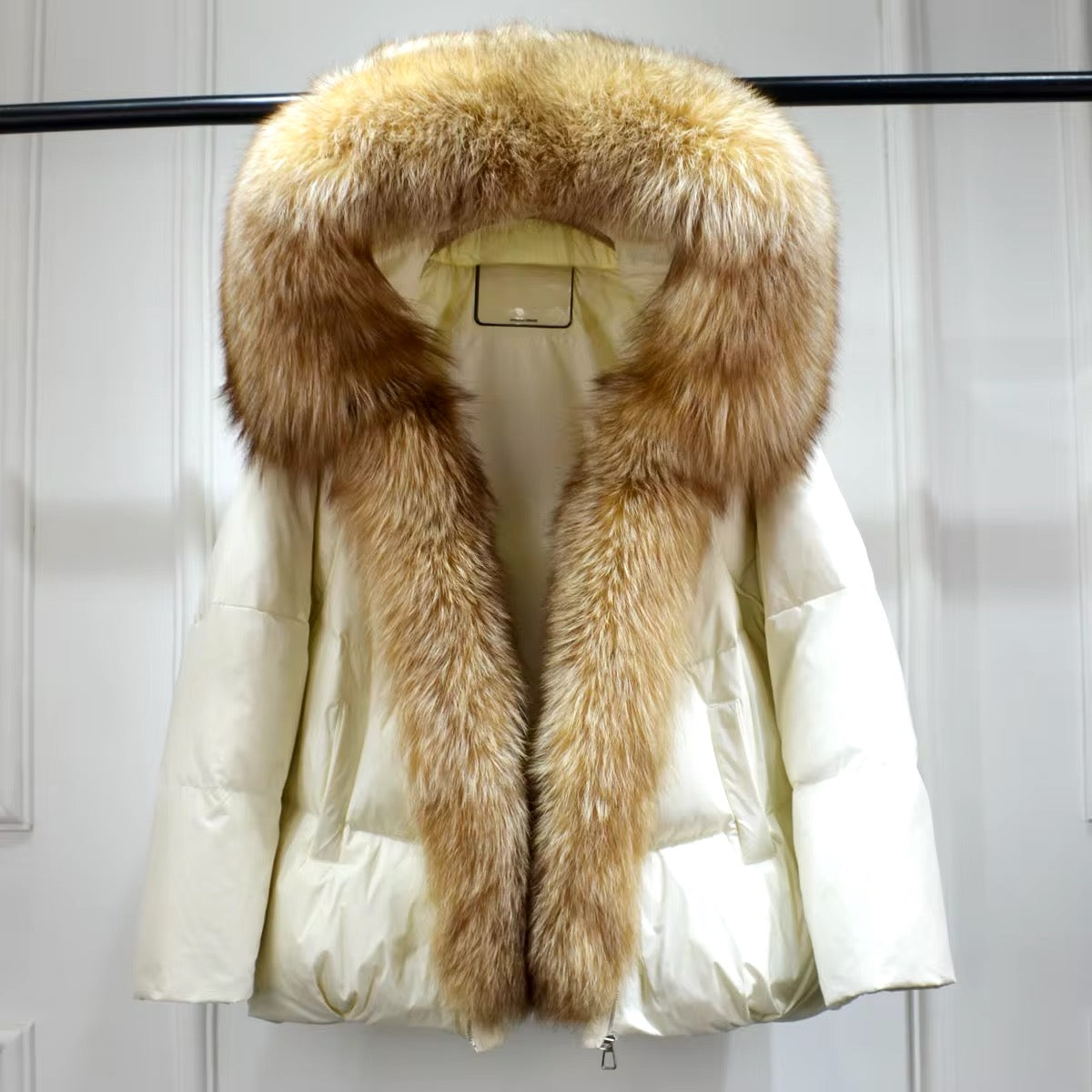 Donatella jacket- white/brown