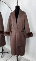 Betsy fur coat- long brown
