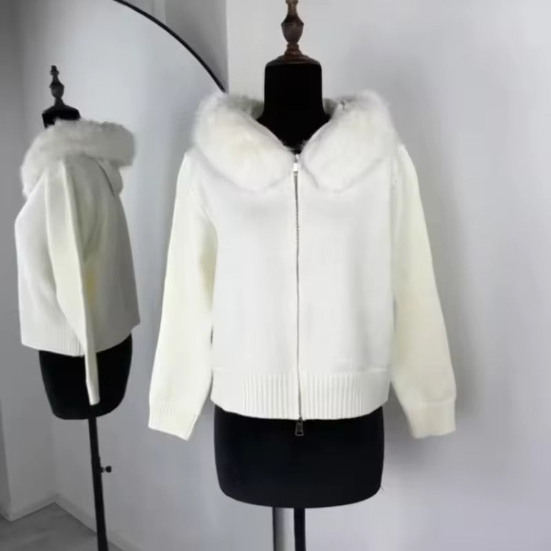 Glinda fake fur jacket- white