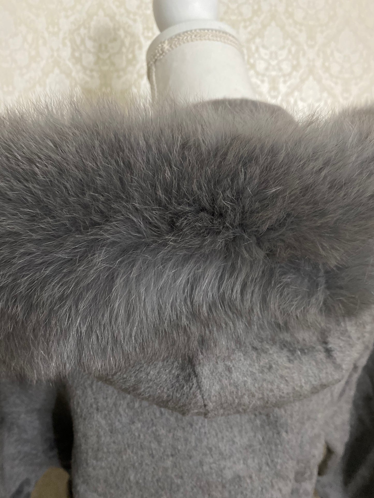 Noelia fur coat- grey