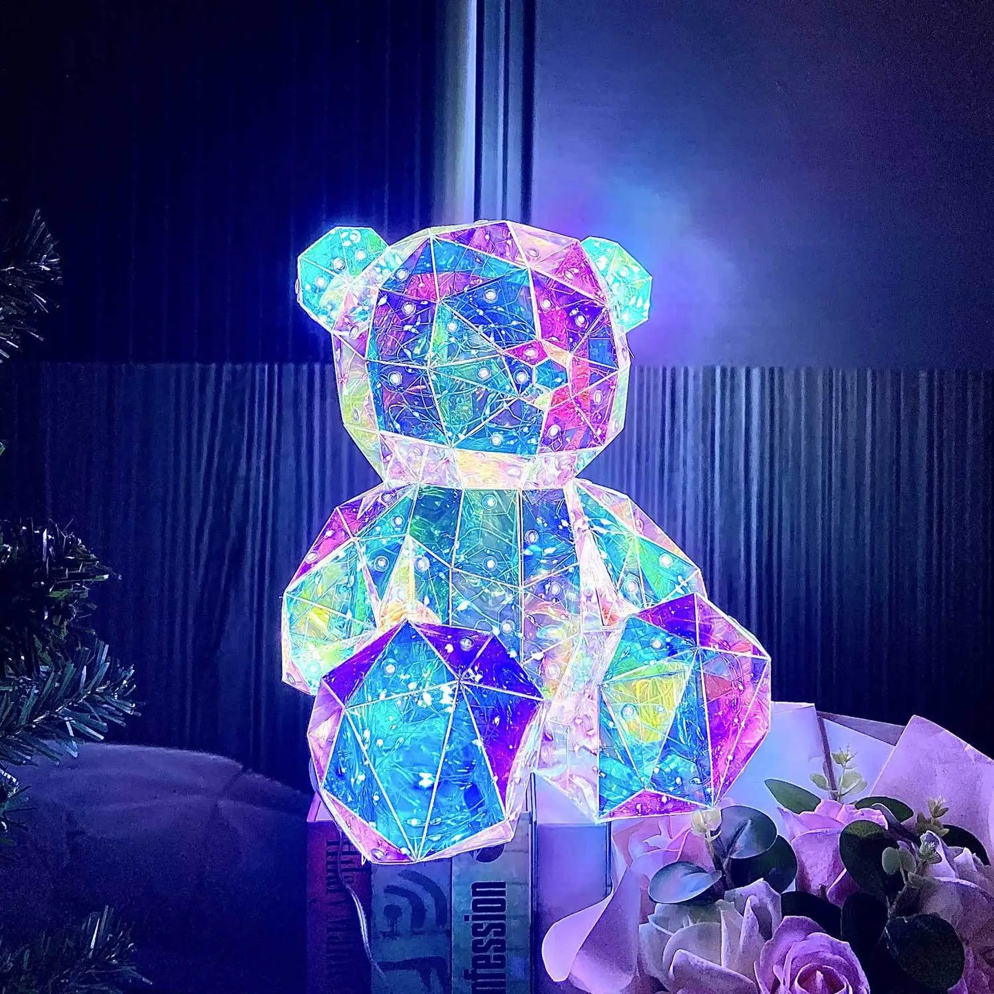 Teddy Bear Light Kids Boys Girls New Year Gift Girlfriend Romantic birthday valentine day gift lamp Colorful Luminous Proposal